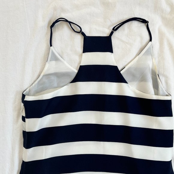 J.Crew Striped Dress Racerback Navy and White Size 0 - Picture 6 of 6